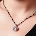 Single Halo Squircle Mangalsutra. - KORE JEWELS 
