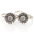 Solitaire Flower Toe Rings - KORE JEWELS 