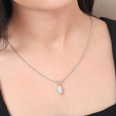 Solitaire Leaf-style Necklace - KORE JEWELS 