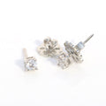 Square Solitaire Earings - KORE JEWELS 