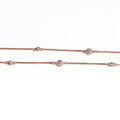 Striking Beaded Box Chain Rose Gold Anklet - KORE JEWELS 
