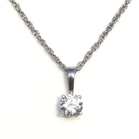 Stunning Round Solitaire Necklace - KORE JEWELS 