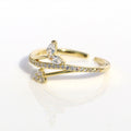 Tantalizing Leafy Love CZ Ring. - KORE JEWELS 