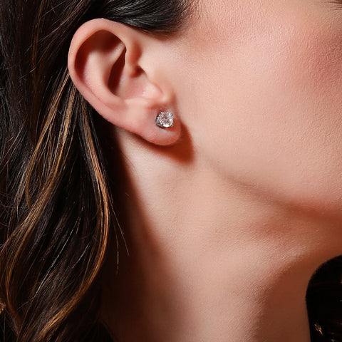 Tiny Square Solitaire Earrings & Mangalsutra Set. - KORE JEWELS 