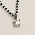Tiny Square Solitaire Mangalsutra. - KORE JEWELS 