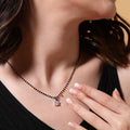 Tiny Square Solitaire Mangalsutra. - KORE JEWELS 