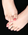 Touch Of Nature Rose Gold Toe Ring - KORE JEWELS 