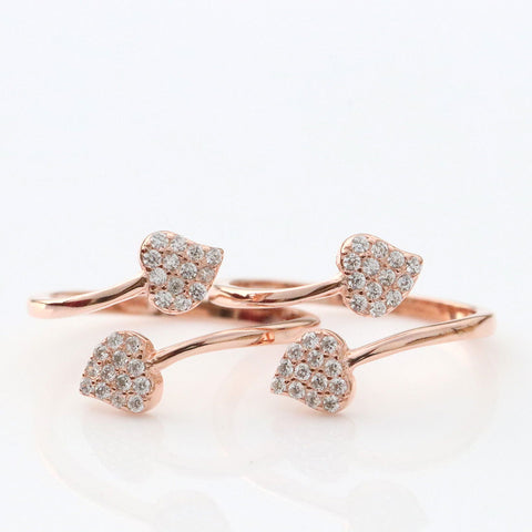 Touch Of Nature Rose Gold Toe Ring - KORE JEWELS 