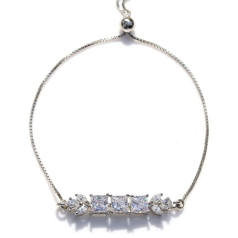 Triple Square with Leaf Bracelet - KORE JEWELS 
