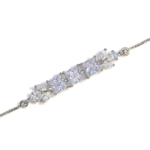 Triple Square with Leaf Bracelet - KORE JEWELS 
