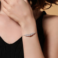 Triple Square with Leaf Bracelet - KORE JEWELS 