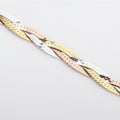 Triple Tone Braided Fish Scale Anklet - KORE JEWELS 