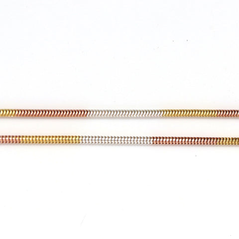 Triple Tone Chain Anklet - KORE JEWELS 