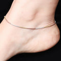 Triple Tone Chain Anklet - KORE JEWELS 