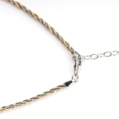 Triple Tone Entwined Anklet - KORE JEWELS 