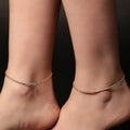 Triple Tone Entwined Anklet - KORE JEWELS 
