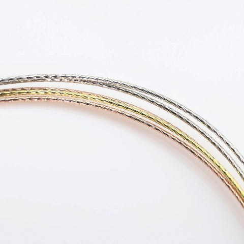 Triple Tone Layered Anklet - KORE JEWELS 