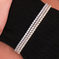 Triple Tone Tiny Square Beads Bracelet - KORE JEWELS 
