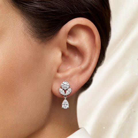 Multi-Leaf Tear Drop Earrings