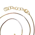 Vivid Snake Chain Triple Tone Anklet - KORE JEWELS 