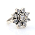 White Flower Toe Rings - KORE JEWELS 