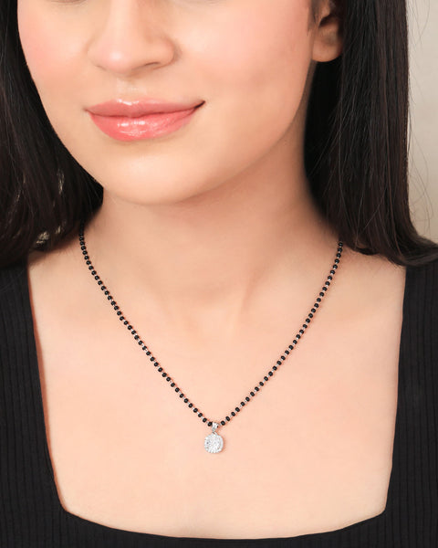 Winsome Halo Squiricle Mangalsutra. - KORE JEWELS 