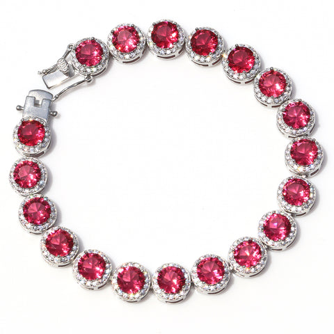 Ruby colored Round Bracelet