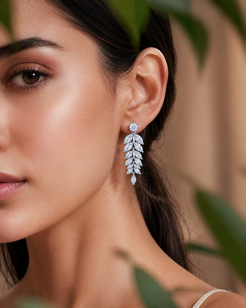 Glister Multi-Leaf Drop Earings